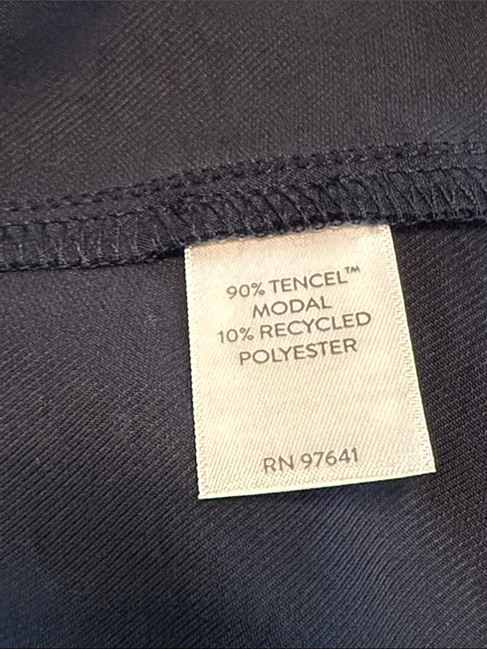 J. Jill Navy Button-Front Casual Dress with White Topstitching - Picture 3 of 3
